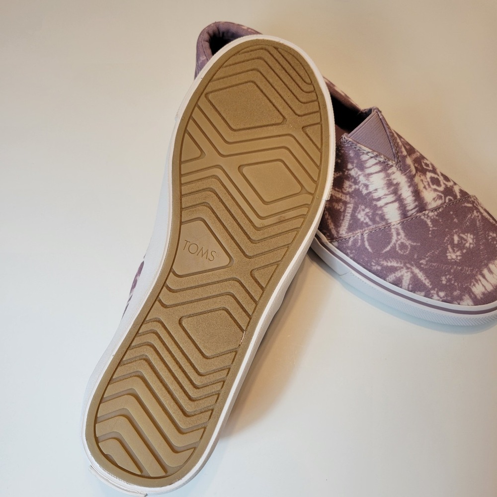 TOMS 9.5 Alpargata Fenix Slip On Tie Dye Canvas Sneaker Womens Purple - Picture 5 of 11